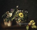 Nature morte aux pensées 1874 peintre de fleurs Henri Fantin Latour